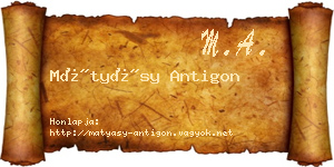 Mátyásy Antigon névjegykártya